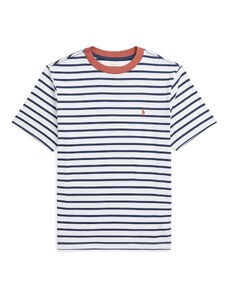 Polo Ralph Lauren Тениска кралско синьо / светлочервено / мръсно бяло