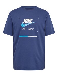 Nike Sportswear Тениска нейви синьо / светлосиньо / бяло
