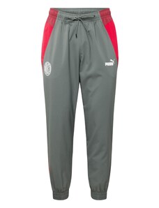 PUMA Спортен панталон сиво / червено / бяло