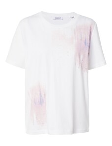 ESPRIT Тениска опал / бледорозово / бяло