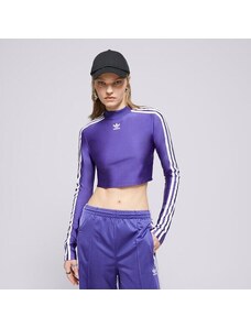 Adidas Тениска 3 S Cropped Ls дамски Дрехи Тениски IR8133 Виолетов