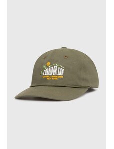 Памучна шапка с козирка Corridor Corridor Inn Cap в зелено с апликация HT0098
