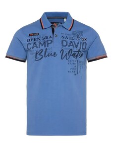 CAMP DAVID Тениска небесносиньо / оранжево / черно
