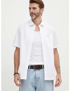 Риза Guess COLLIN мъжка в бяло със стандартна кройка с класическа яка M4GH77 WG6Y0