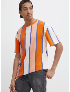 Памучна тениска Karl Kani в оранжево с десен