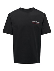 Only & Sons Тениска 'ART' сиво-кафяво / червено / черно / бяло