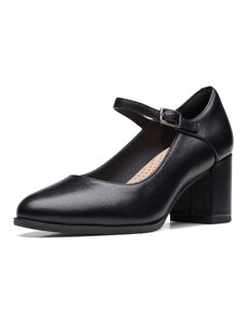 Дамски елегантни обувки на ток Clarks Freva55 Strap черни