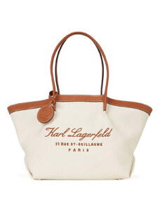 KARL LAGERFELD Чанта Hotel Karl Md Tote Canvas 241W3005 a106 natural