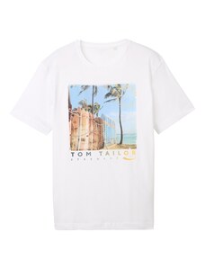 TOM TAILOR Тениска цвят "пясък" / небесносиньо / жълто / бяло