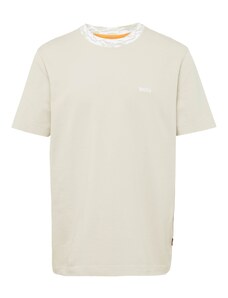 BOSS Orange Тениска 'Te_Ocean' бежово / бяло