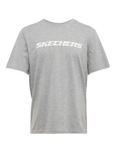 SKECHERS Функционална тениска тъмносиньо / сив меланж / червено / бяло