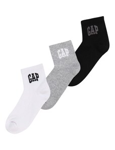 GAP Къси чорапи сив меланж / черно / бяло