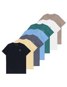 Abercrombie & Fitch Тениска бежово меланж / опушено синьо / сапфирено синьо / синьо меланж / пастелно жълто / черно / бяло
