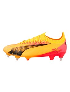 PUMA Футболни обувки 'ULTRA ULTIMATE MxSG' жълто / розово / огнено червено / черно