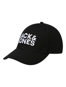 JACK & JONES Шапка с козирка 'GALL' черно / бяло