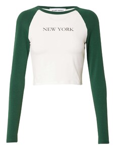 STUDIO SELECT Тениска 'Isa' тъмнозелено / бяло