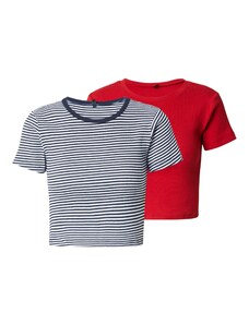 Trendyol Тениска синьо / червено / бяло