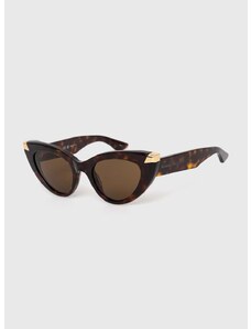 Слънчеви очила Alexander McQueen в кафяво AM0442S