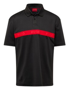 HUGO Тениска 'Decholo' червено / черно