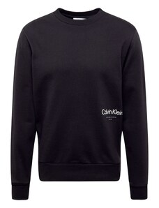 Calvin Klein Суичър 'OFF PLACEMENT' черно / бяло