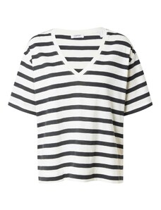 ESPRIT Тениска черен меланж / бяло