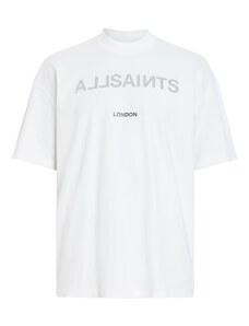 AllSaints Тениска сиво / черно / бяло