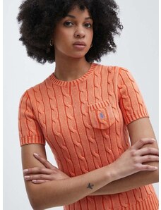 Памучен пуловер Polo Ralph Lauren в оранжево 211935306