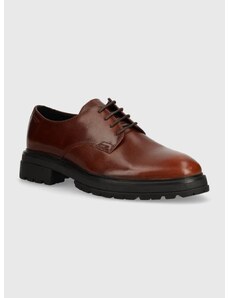 Кожени половинки обувки Vagabond Shoemakers JOHNNY 2.0 в кафяво с равна подметка 5479-201-49