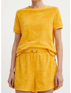 Къс панталон Picture Carel в жълто с изчистен дизайн с висока талия WSH057