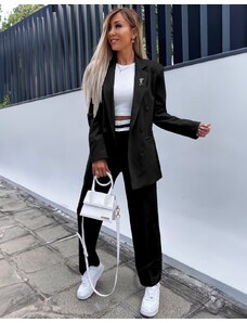 Creative Моден дамски комплект сако и панталон в черно - код 209210