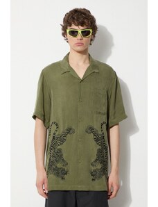 Риза Maharishi Take Tora мъжка в зелено със свободна кройка 5100.OLIVE