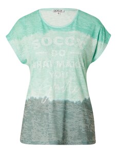 Soccx Тениска смарагдово зелено / нефритено зелено / пастелно зелено