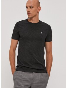 Тениска Polo Ralph Lauren мъжка в черно с изчистен дизайн
