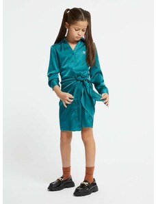 Детска рокля Guess в зелено къса разкроена