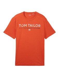 TOM TAILOR Тениска нейви синьо / оранжево / бяло