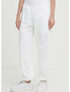 Спортен панталон Calvin Klein Jeans в бяло с изчистен дизайн J20J223273