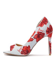 Kazar Официални дамски обувки червен меланж / бяло