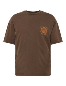 JACK & JONES Тениска 'VENOM' шоколад / сиво / оранжево