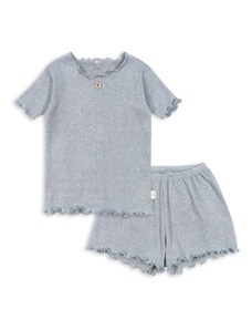 Детска пижама Konges Sløjd в синьо с изчистен дизайн