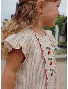 Детска блуза Konges Sløjd в бежово с десен