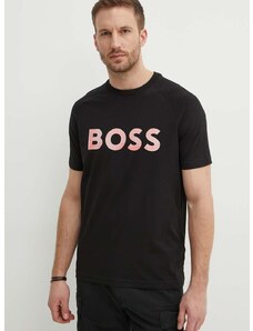 Тениска Boss Green в черно с принт 50512999