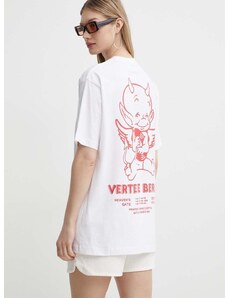 Памучна тениска Vertere Berlin в бяло с принт VER T228