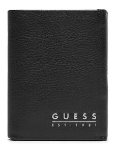 Голям мъжки портфейл Guess SMMETL LEA65 Черен