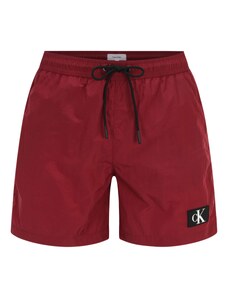 Calvin Klein Swimwear Шорти за плуване карминено червено / черно / бяло