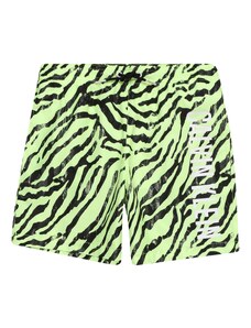 Calvin Klein Swimwear Шорти за плуване неоново зелено / черно / бяло