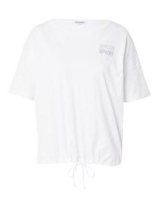 Soccx Тениска сиво / бял памук