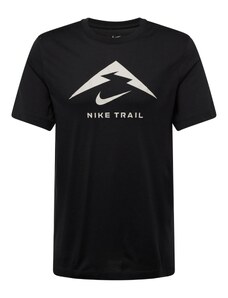 NIKE Функционална тениска 'TRAIL' черно / бяло