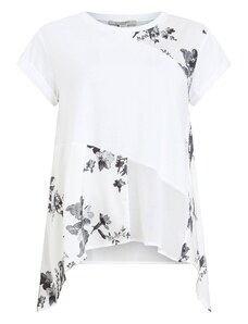AllSaints Тениска 'ZALA IONA' сиво / черно / бяло