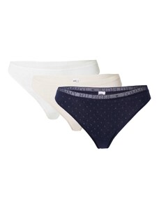 Tommy Hilfiger Underwear Стринг кремаво / нощно синьо / бяло