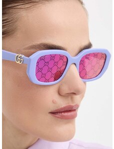 Слънчеви очила Gucci в лилаво